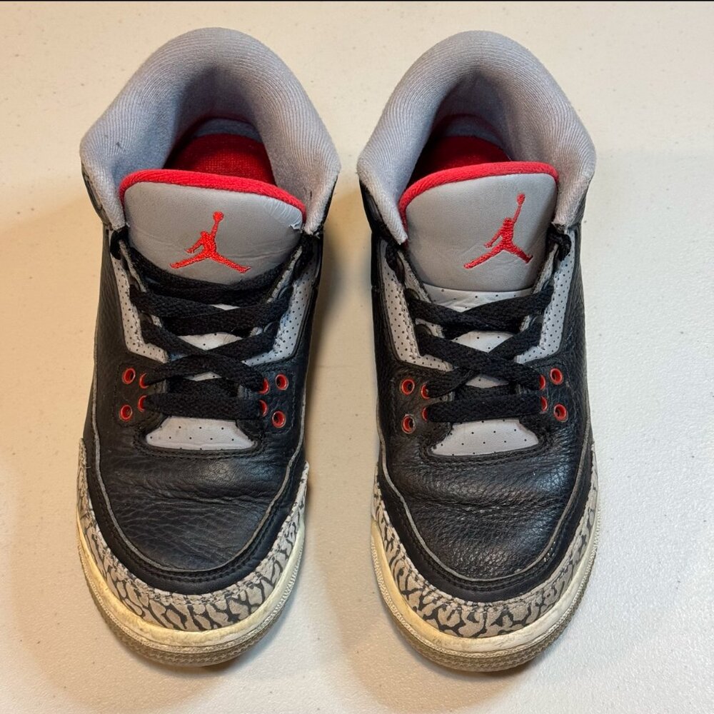Nike‎ Air Jordan 3 Retro OG Black Cement Sneakers Boys Girls Unisex Kid's 4.5Y